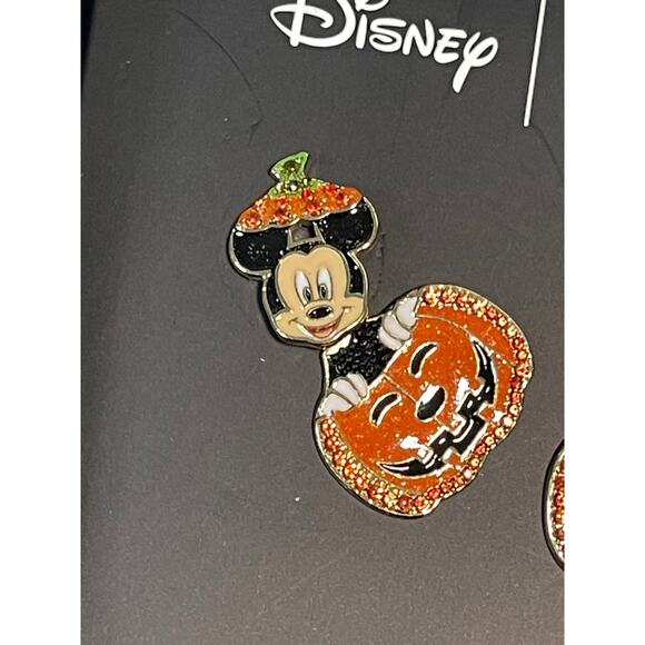 Disney Baublebar Halloween Mickey Mouse in Pumpkin Moveable Earrings NEW - Picture 2 of 10